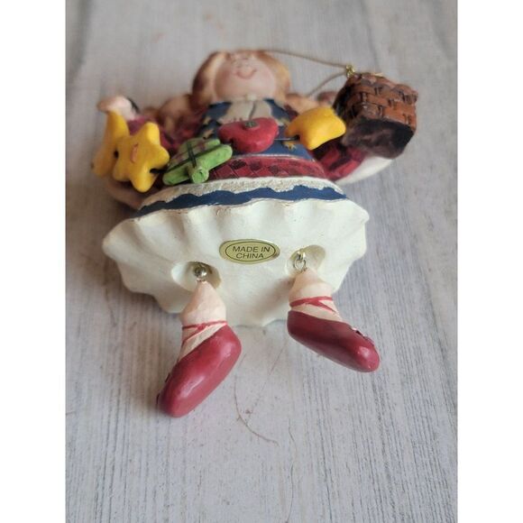 Colorful rustic Angel Banner Moon Star tree ornament Xmas home decor - Picture 2 of 7